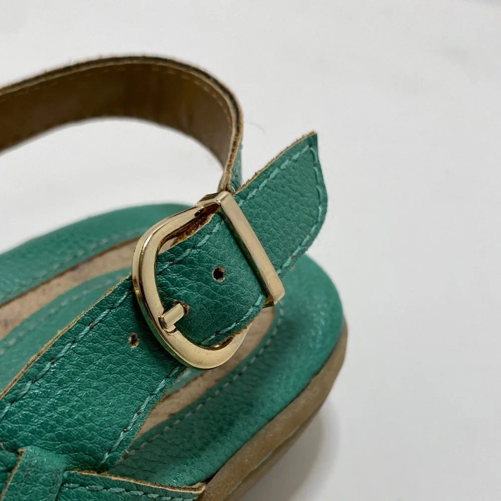 b.o.c. Born Concept Boho Braided Teal and Gold Sandals Size 9